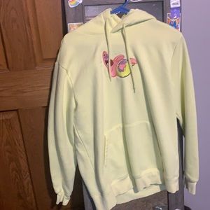 H&M Bright Yellow Patrick Hoodie; Size M